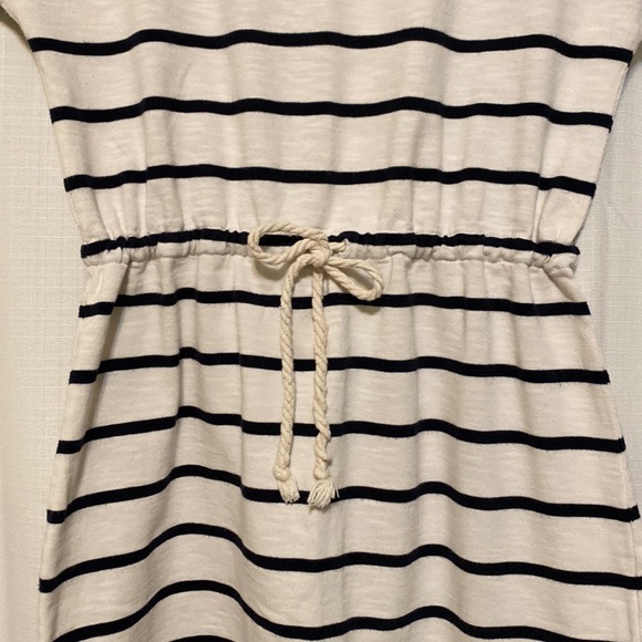 J. Crew Navy Blue and White Striped Mini Shirt Dress - Picture 5 of 5
